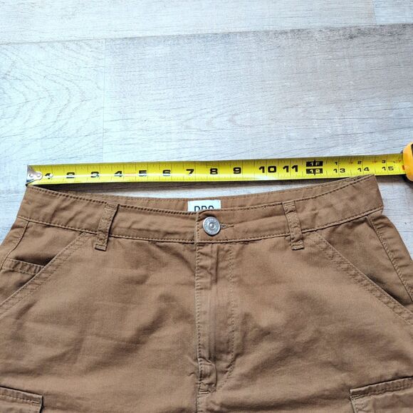 BDG Urban Outfitters Cargo Khaki Denim Canvas Mini Skirt Carpenter Tan/Camel M - Picture 4 of 7